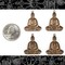 Antiqued Copper Plated Brass Buddha Charm-Pendants - Set of Four - C-C46